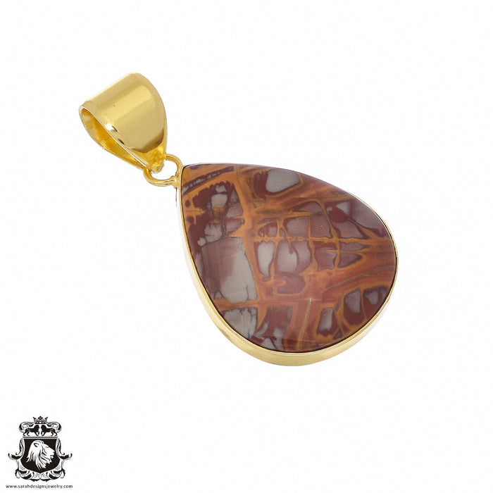 Noreena Jasper 24K Gold Plated Pendant  GPH944