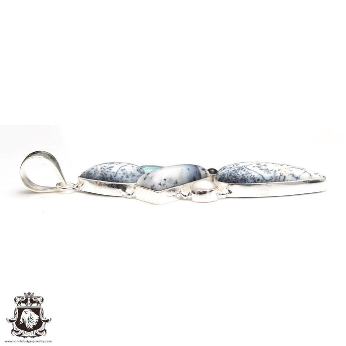 Dendritic Agate Pendant & Chain P9217