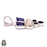Iolite Pearl Amethyst Pendant & Chain P8038