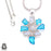 Blue Topaz Moonstone Pendant & Chain P7955
