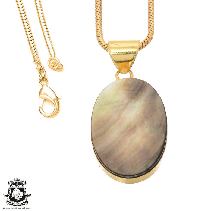 Mother of Pearl 24K Gold Plated Pendant  GPH703