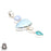 Owyhee Blue Opal Blue Lace Agate Pendant & Chain P9179