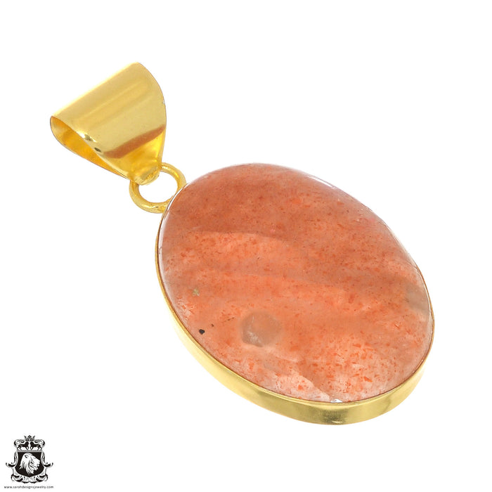 Sunstone 24K Gold Plated Pendant  GPH1019