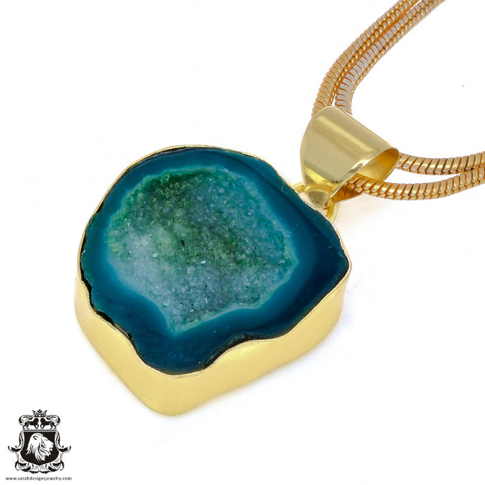 Tabasco Geode 24K Gold Plated Pendant  GPH961