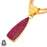 Ceylon Ruby 24K Gold Plated Pendant  GPH1263