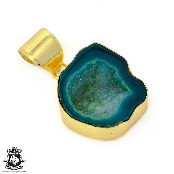 Tabasco Geode 24K Gold Plated Pendant  GPH961