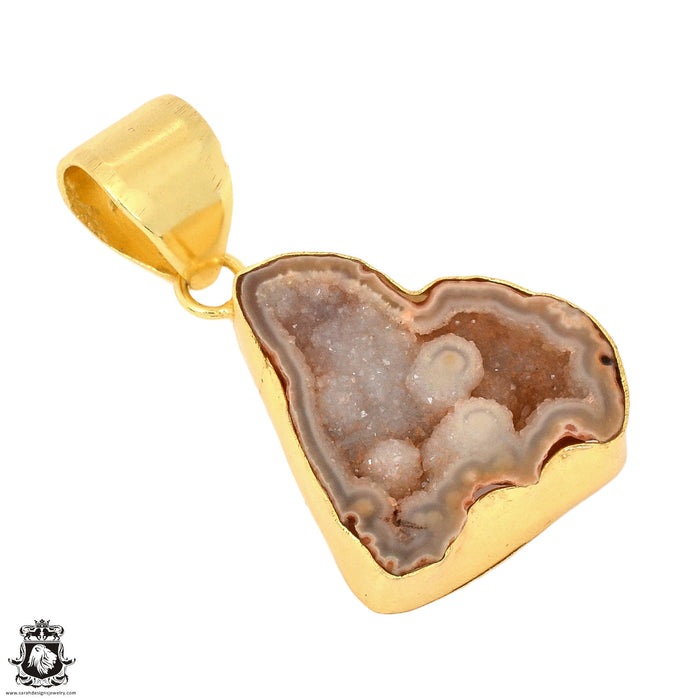 Tabasco Geode 24K Gold Plated Pendant  GPH1055