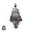 Ganesha Carving  Carving Silver Pendant & Chain N83