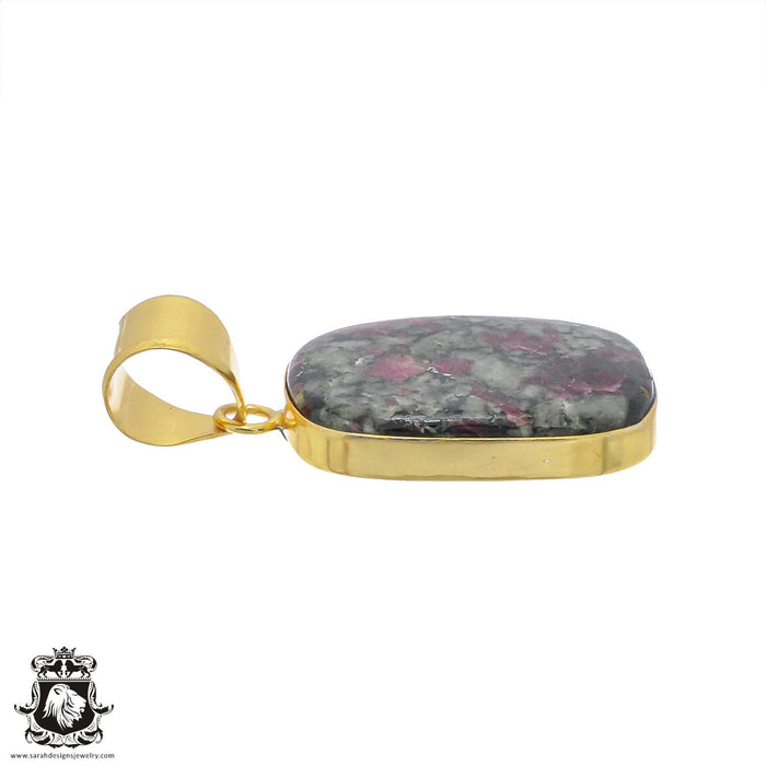 Eudialyte 24K Gold Plated Pendant  GPH769