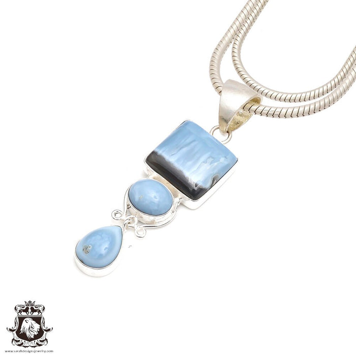 Owyhee Blue Opal Pendant & Chain P9202
