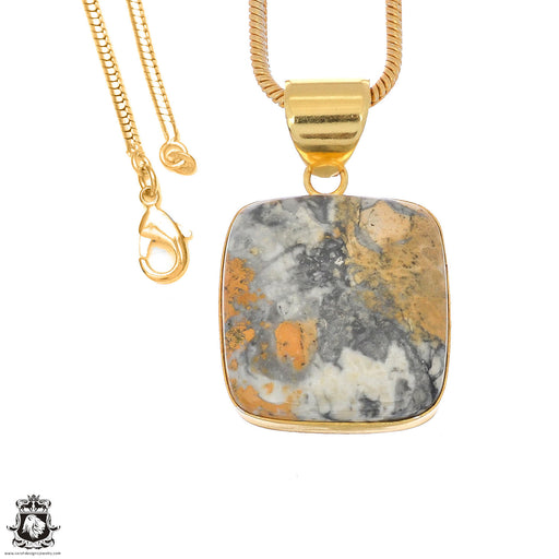 Malinga Jasper 24K Gold Plated Pendant  GPH1105