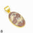 Crazy Lace Agate 24K Gold Plated Pendant  GPH608