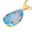 Blue Dendritic Opal 24K Gold Plated Pendant  GPH1538