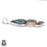 3.5 Inch Turquoise Amethyst Pendant & Chain P7857