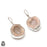 Coconut Geode 925 SOLID Sterling Silver Leverback Earrings E299