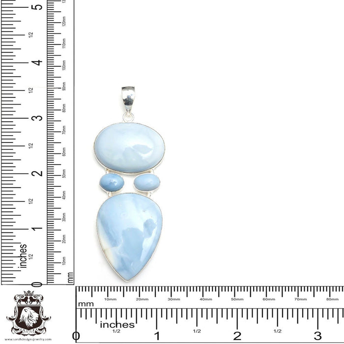 Owyhee Blue Opal Pendant & Chain P9305