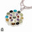 Multi Gemstone Pendant & Chain P8542