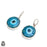 Blue Stalactite 925 SOLID Sterling Silver Leverback Earrings E277