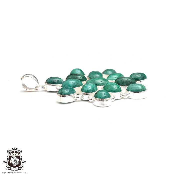 Green Moonstone Pendant & Chain P9199
