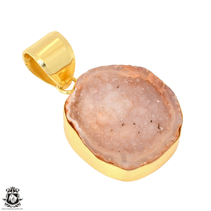 Tabasco Geode 24K Gold Plated Pendant  GPH1054