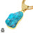 Turquoise Nugget 24K Gold Plated Pendant  GPH917