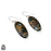 Pyrite Seraphinite 925 SOLID Sterling Silver Hook Dangle Earrings E458