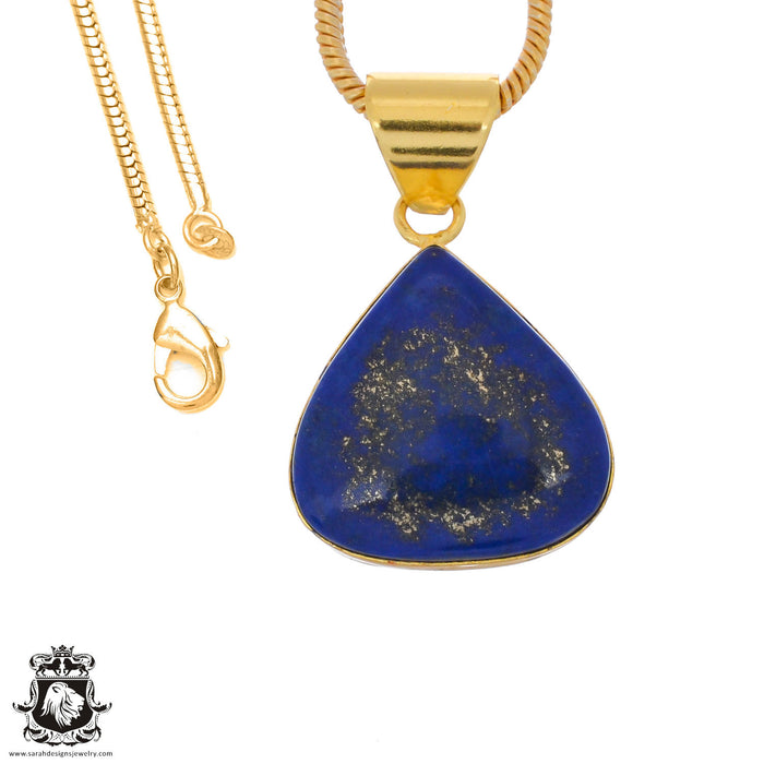 Lapis Lazuli 24K Gold Plated Pendant  GPH1227