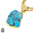 Turquoise Nugget 24K Gold Plated Pendant  GPH920