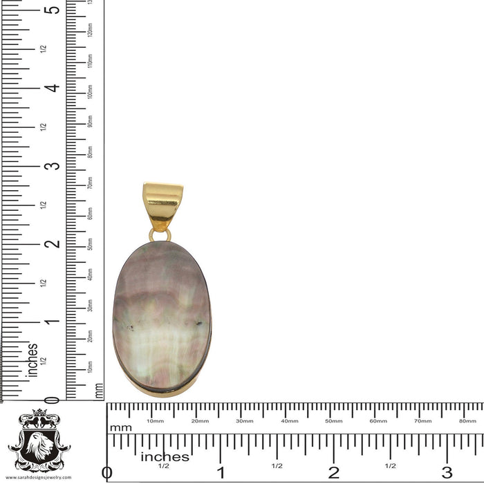 Mother of Pearl 24K Gold Plated Pendant  GPH698