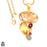 Brecciated Mookaite 24K Gold Plated Pendant 3mm Snake Chain GP128