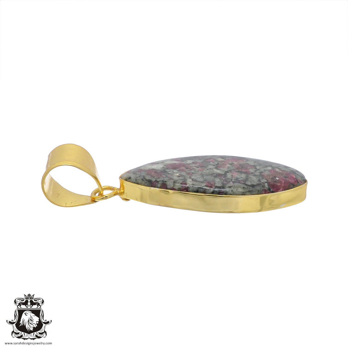 Eudialyte 24K Gold Plated Pendant  GPH770