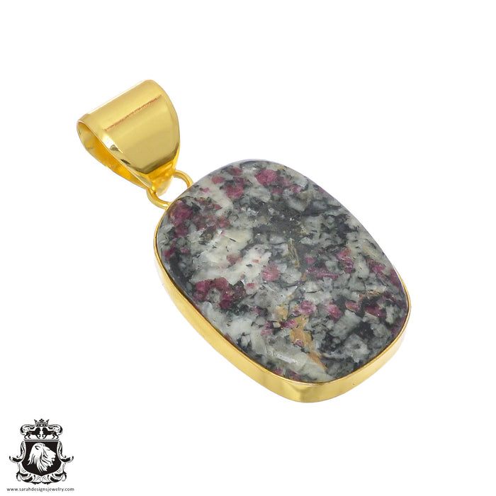 Eudialyte 24K Gold Plated Pendant  GPH771