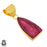 Ceylon Ruby 24K Gold Plated Pendant  GPH1264