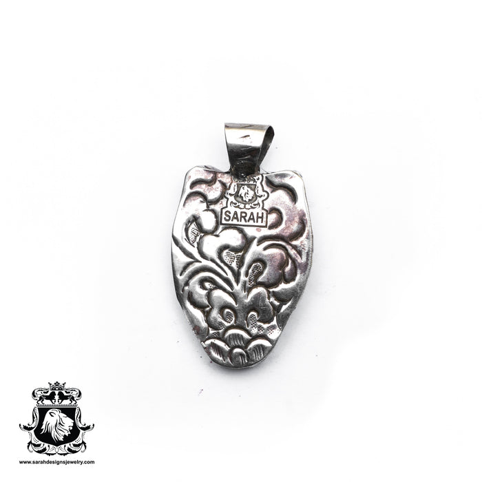 Winged Celtic Dragon  Carving Silver Pendant & Chain N216