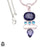 3 Inch Sapphire Pendant & Chain P8123