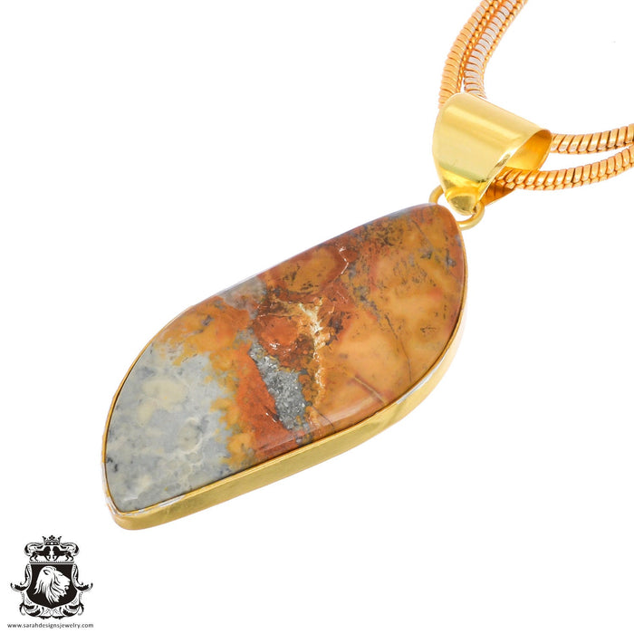 Malinga Jasper 24K Gold Plated Pendant  GPH1334