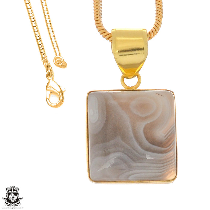 Sardonyx 24K Gold Plated Pendant  GPH1025