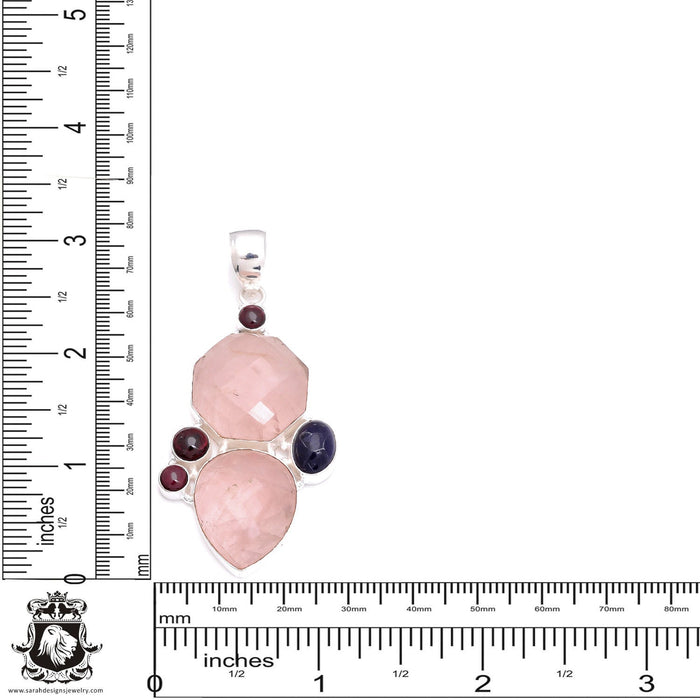 Rose Quartz Pendant & Chain P7991
