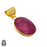 Ceylon Ruby 24K Gold Plated Pendant 3mm Snake Chain GPH1259