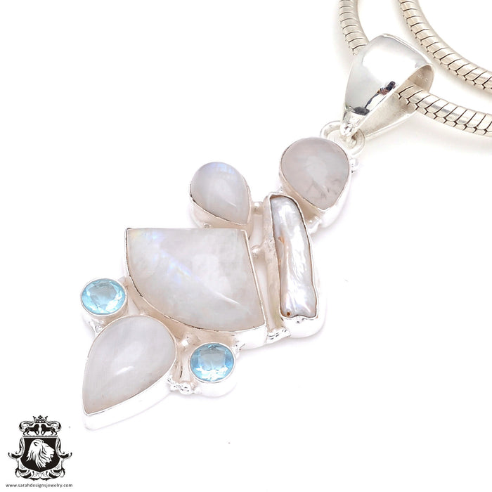 Moonstone Pendant & Chain P7941