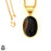 Banded Agate 24K Gold Plated Pendant  GPH1803
