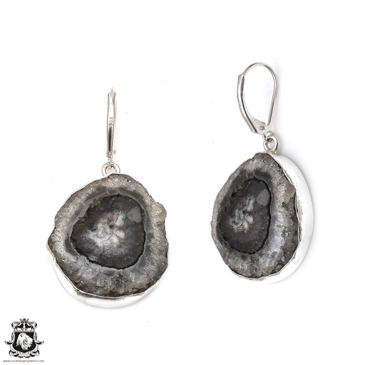 Stalactite 925 SOLID Sterling Silver Leverback Earrings E261