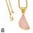 Rose Quartz 24K Gold Plated Pendant 3mm Snake Chain GPH971