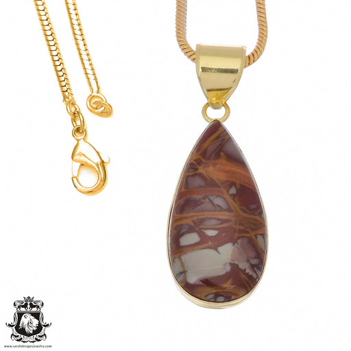 Noreena Jasper 24K Gold Plated Pendant  GPH940