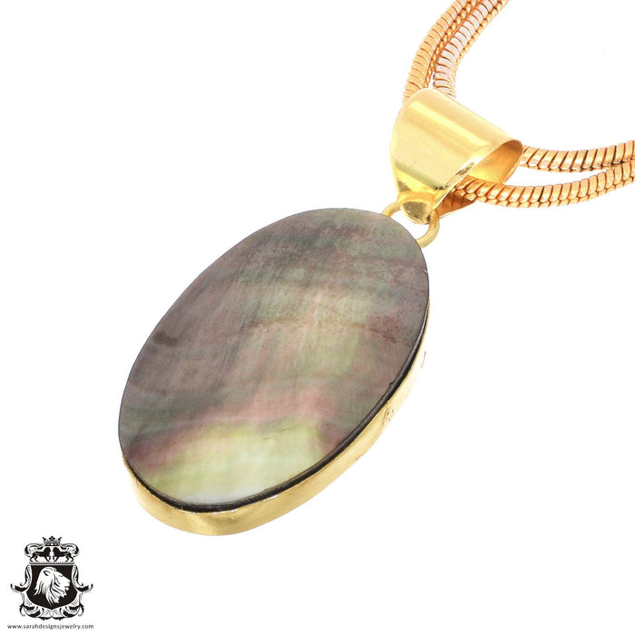 Mother of Pearl 24K Gold Plated Pendant  GPH697
