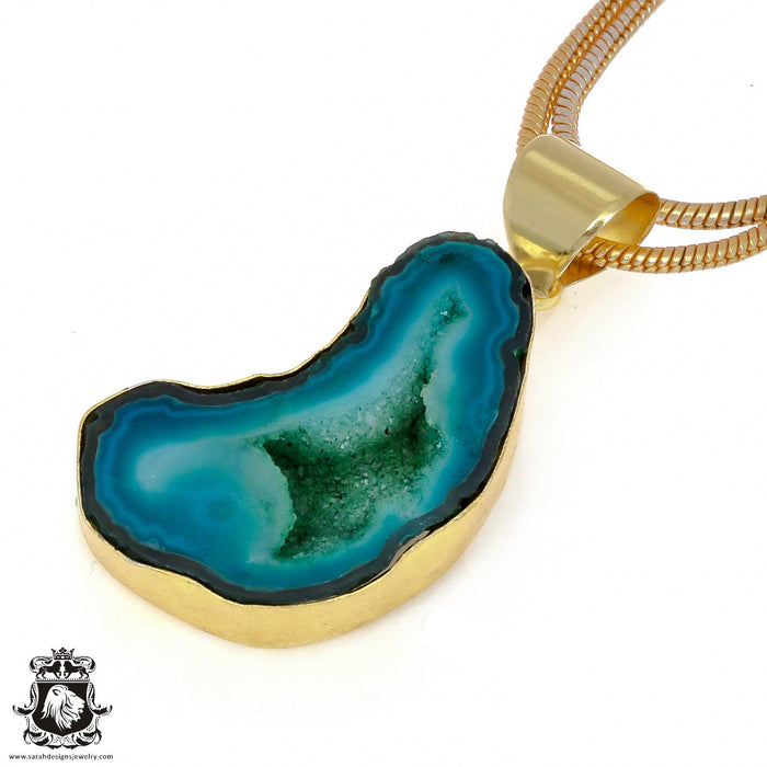 Tabasco Geode 24K Gold Plated Pendant  GPH956