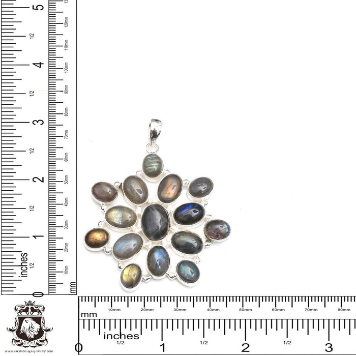 Labradorite Pendant & Chain P9218