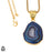 Ocean Blue Stalactite 24K Gold Plated Pendant  GPH1164