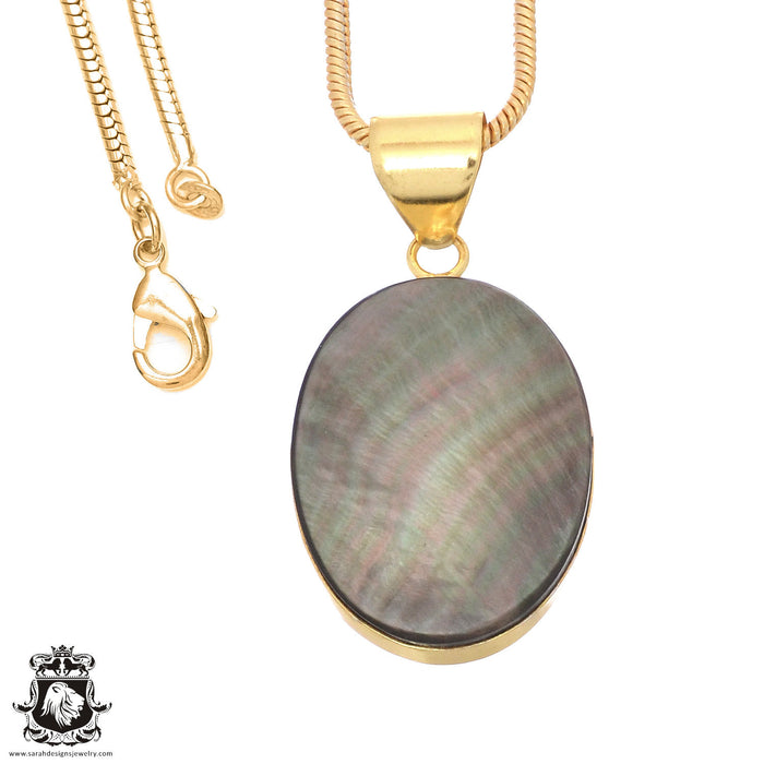 Mother of Pearl 24K Gold Plated Pendant  GPH696