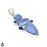 Blue Lace Agate Pendant & Chain P8379